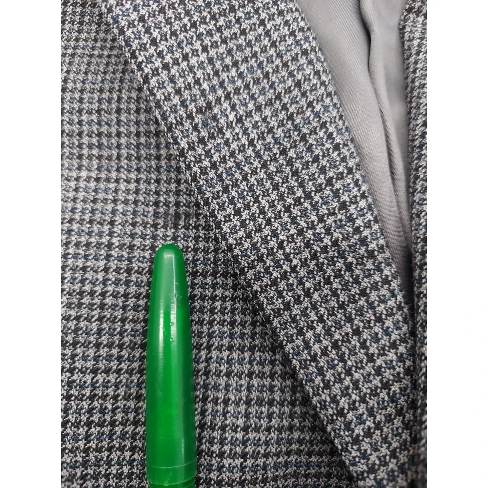 LRL Ralph Lauren Blazer Jacket Men 42 Short Gray Herringbone 2 Button Notch Wool
